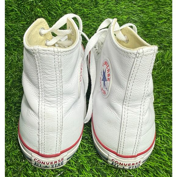 Converse Chuck Taylor All Star Hi Leather White Sz 10M/12W Unisex 132169C - Picture 4 of 8